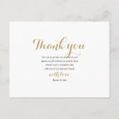 4 foto's Collage Eenvoudige moderne bruiloft Dank  Aankondigingskaart (Achterkant)