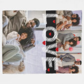 4 foto's Collage liefde met harten Fleece Deken (Voorkant (Horizontaal))