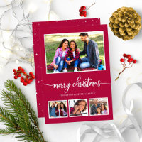 4 Foto's Collage Merry Kerstmis Moderne Feestdagen