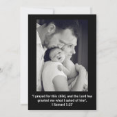 4 Foto's Collage Verticaal -Geboorteaankondiging Aankondiging (Achterkant)