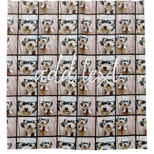 4 Foto's die overal gedupliceerd zijn, kunnen kleu Douchegordijn (Voorkant)