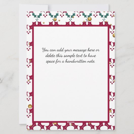 4 foto's Familiejaar in Review Custom Holiday Kaar Feestdagenkaart (Achterkant)