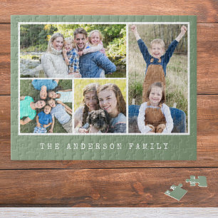 4 foto's galerij collage gepersonaliseerd legpuzzel