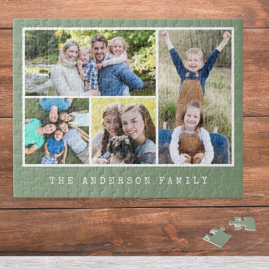 4 foto's galerij collage gepersonaliseerd legpuzzel
