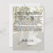 4 foto's gepersonaliseerde bruiloft met bericht bedankkaart (Achterkant)