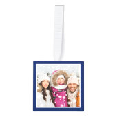 4 Foto's Gepersonaliseerde kerst Keepsake Donkerbl Decoratie (Voorkant)