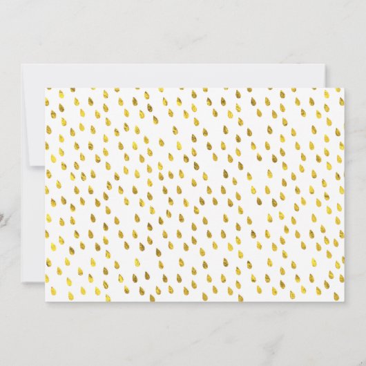 4 Foto's Glamor Licht Gold Rain Save the Date (Achterkant)