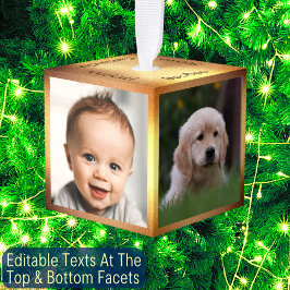 4 foto's Goud Lijst familienaam Elegant aandenken Decoratie