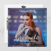 4 foto's High School Afstuderen Aankondiging (Voorkant / Achterkant)