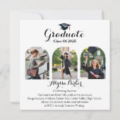 4 foto's High School Afstuderen Aankondiging (Achterkant)