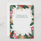 4 foto's Holly en bessen Kerstmis Feestdagenkaart (Achterkant)