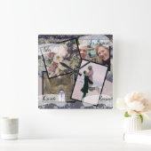 4 Foto's HoneyMoon Steampunk Vierkante Klok (Huis)