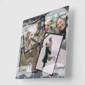 4 Foto's HoneyMoon Steampunk Vierkante Klok (Hoek)