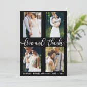 4 foto's Huwelijksliefde en Bedankt (Staand voorkant)