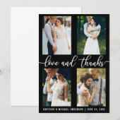 4 foto's Huwelijksliefde en Bedankt (Voorkant / Achterkant)