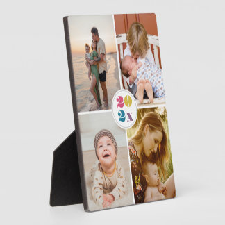 4 foto's jaar eenvoudig fotoplaat