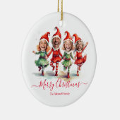 4 foto's kerst elven keramisch ornament (Rechts)