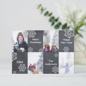 4 foto's krijtbord achtergrond - 3x5 kerstkaart kaart (Staand voorkant)