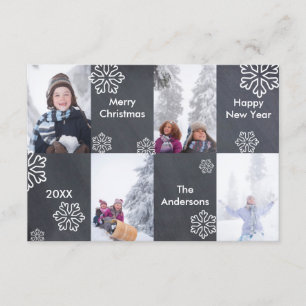 4 Foto's Krijtbord Achtergrond - 3x5Kerstkaart Kaart
