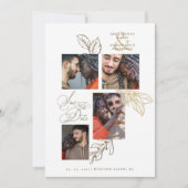 4 Foto's Lijst voor botanische vertakkingen Save The Date (Voorkant)