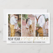 4 Foto's met minder bruiloft in nieuwe jaren veran Feestdagenkaart (Voorkant)