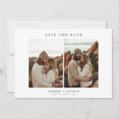 4 foto's Moderne Boho bruiloft QR-code Save The Date (Voorkant)