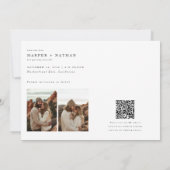 4 foto's Moderne Boho bruiloft QR-code Save The Date (Achterkant)