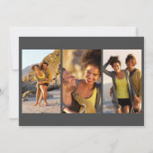 4 Foto's Moderne Elegante Gouden Schrift Save The Date (Achterkant)