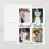 4 Foto's Moderne Trouwliefde en Dankbaarheid Briefkaart (Voorkant / Achterkant)