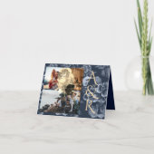 4 foto's Navy Blue en Golden Floral bruiloft (Voorkant)