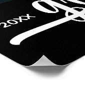 4 foto's op zwart Afstuderen Poster (Hoek)