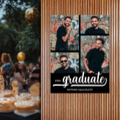 4 foto's op zwart Afstuderen Poster
