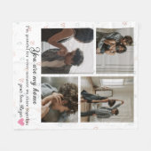 4 Foto's Paar Valentijnsdag Fleece Deken (Voorkant (Horizontaal))