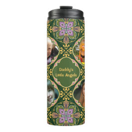 4 foto's + tekst Olijf en lavender Azulejos Thermosbeker