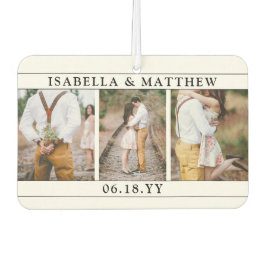 4 Foto's Trouwcollage Modern Zwart & Wit Hart Luchtverfrisser