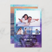 4 Foto's Verticaal - 3x5 Schilderen Bewaar de datu Save The Date (Voorkant / Achterkant)