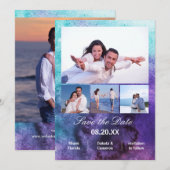 4 foto's verticaal - Schilderen Save the Date (Voorkant / Achterkant)