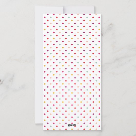 4 Foto's Vrolijk helder en kleurrijk Feestdagenkaart (Achterkant)