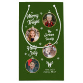 4 Foto's White Kerstsierents Green Klein Cadeauzakje (Achterkant)