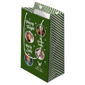 4 Foto's White Kerstsierents Green Klein Cadeauzakje (Voorkant Gekanteld)