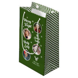 4 Foto's White Kerstsierents Green Klein Cadeauzakje