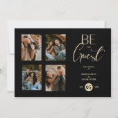 4 Foto's zijn ons Fancy gasthuwelijk Kaart (Voorkant)