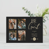 4 Foto's zijn ons Fancy gasthuwelijk Kaart (Staand voorkant)