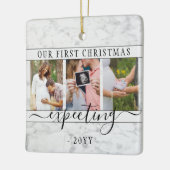 4 Foto's Zwangerschap Nieuwe Ouders 1 e mas Verwac Keramisch Ornament (Links)