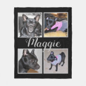 4 Foto's  | Zwarte Dog Blanket Fleece Deken (Voorkant)