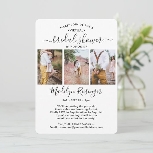 4 Fotoscript Virtual Long Distance Vrijgezellenfee Kaart (Staand voorkant)