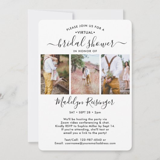 4 Fotoscript Virtual Long Distance Vrijgezellenfee Kaart (Voorkant)