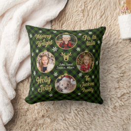 4 Fotoserie ornaments Green Pset Kerstmis Kussen
