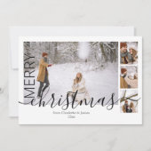 4 Fotosjabloon Eenvoudig, modern, prettig kerstfee Feestdagenkaart (Voorkant)