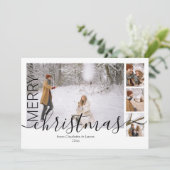 4 Fotosjabloon Eenvoudig, modern, prettig kerstfee Feestdagenkaart (Staand voorkant)